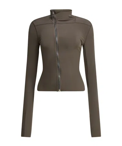 Rick Owens Long-sleeved Casual Jacket In Burgundy