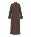 Rick Owens Brushed-finish Coat In Brown