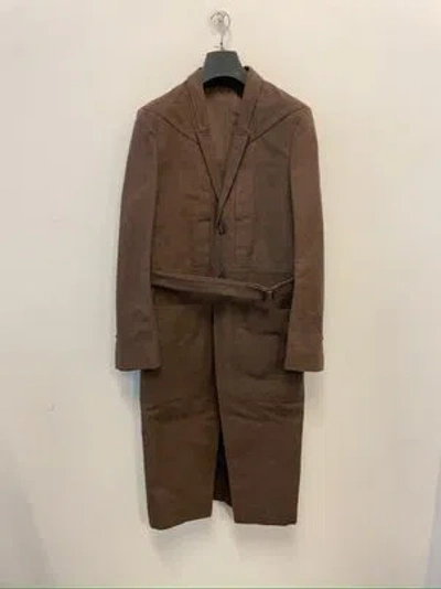 Rick Owens Long-sleeved Coat In Green
