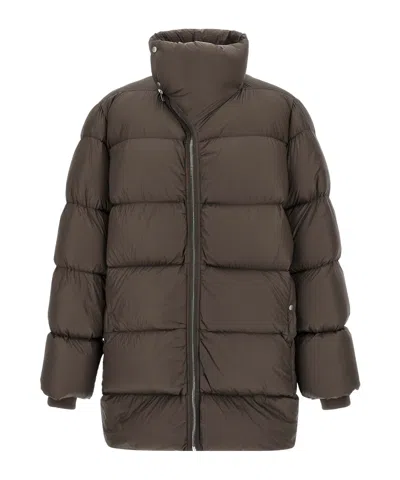RICK OWENS TURTLE ZIP-FRONT PADDED COAT