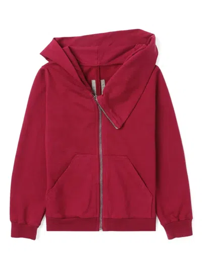 Rick Owens Kids' Long-sleeved Cotton Jacket In Red