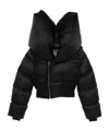 Rick Owens Long-sleeved Down Jacket In Black