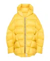 Rick Owens Peter Puffer Coat In Yellow