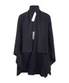 Rick Owens Knit Hooded Medium Wrap Cardigan In Black