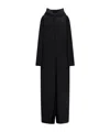 Rick Owens Maxi Coat With Hood In Black