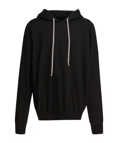 Rick Owens Long-sleeved Hooded Sweatshirt In Black