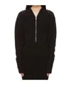 Rick Owens Long-sleeved Knitted Cardigan In Black