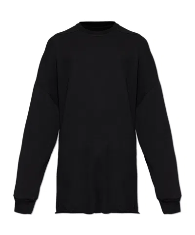 Rick Owens Long-sleeved Knitted Shirt In Black