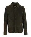 Rick Owens Brad Jacket Crosta Cow Leather Zip Jacket Jackets Brown In Black