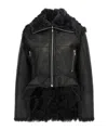 Rick Owens Exploder Zip-front Leather Jacket In Black
