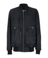 Rick Owens 'bauhaus Flight' Black Bomber Jacket With Zipped Pockets On The Front In Leather Man In Black