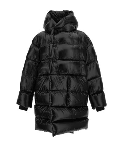RICK OWENS RICK OWENS HOODED KNEE-LENGTH DOWN JACKET
