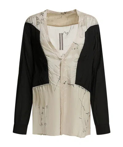 Rick Owens Long-sleeved Shirt In Black