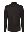 Rick Owens Structured Cotton Work Shirt With Button-down Front In Black