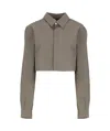 Rick Owens Long-sleeved Shirt In Gray