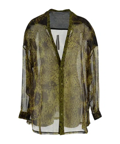 Rick Owens Long-sleeved Shirt In Multicolor