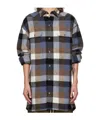 Rick Owens Blue Porterville Oversized Shirt In Multicolor