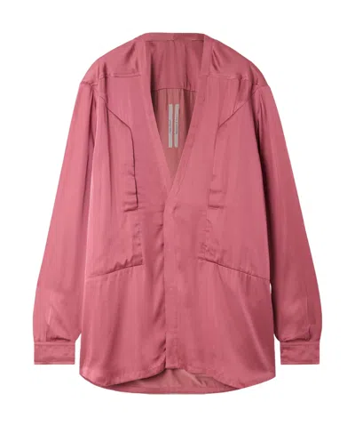 Rick Owens Long-sleeved Shirt In Pink