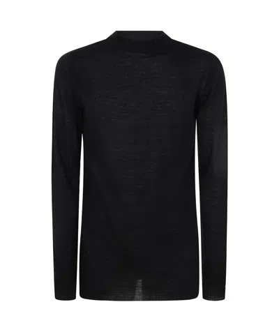 Rick Owens Biker Level Longline Jumper In Black