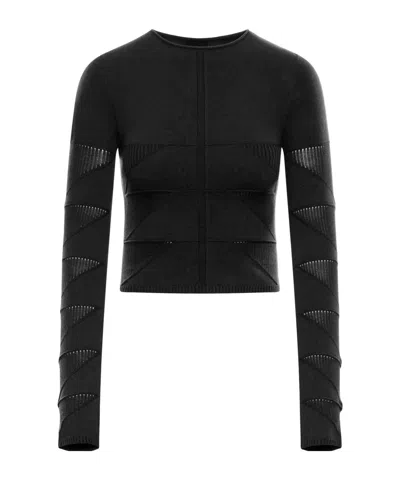 Rick Owens Long-sleeved Sweater In Black