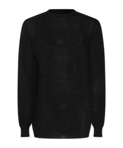 Rick Owens Long-sleeved Sweater In Black