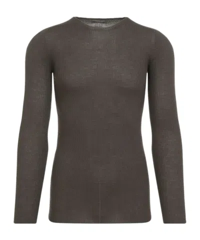 Rick Owens Long-sleeved Sweater In Grey