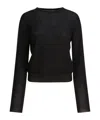 Rick Owens Biker Level Knit Wool Sweater In Black