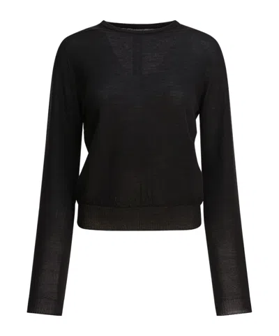 Rick Owens Long-sleeved Sweater In Black