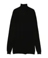 Rick Owens High-neck Wool Sweater In Black