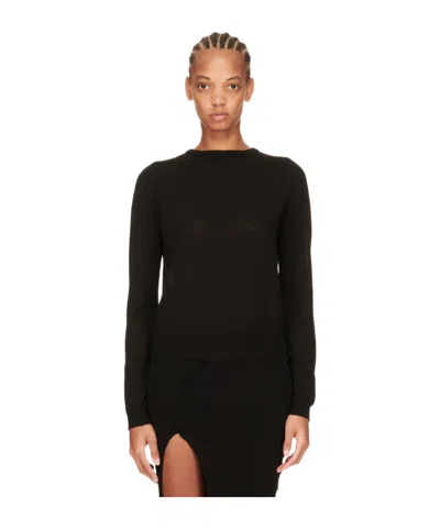 Rick Owens Long-sleeved Sweater In Black