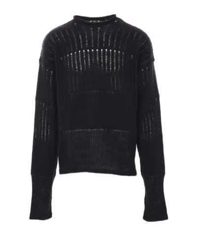 Rick Owens Long-sleeved Sweater In Black