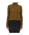 Rick Owens Women Turtleneck Shirt In Brown