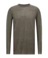Rick Owens Ribbed Crew-neck Sweater In Gray