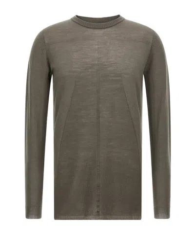 Rick Owens Long-sleeved Sweater In Gray