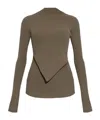 Rick Owens Longsleeves Babel Top In Green