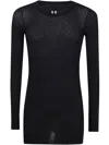 Rick Owens Rib Long Sleeves T-shirt Clothing In Black