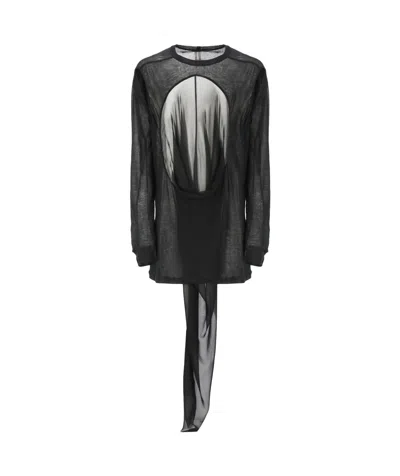 Rick Owens Long-sleeved T-shirt In Black