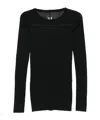 Rick Owens Semi-sheer Long-sleeve Top In Black