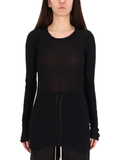 Rick Owens Long-sleeved T-shirt In Black