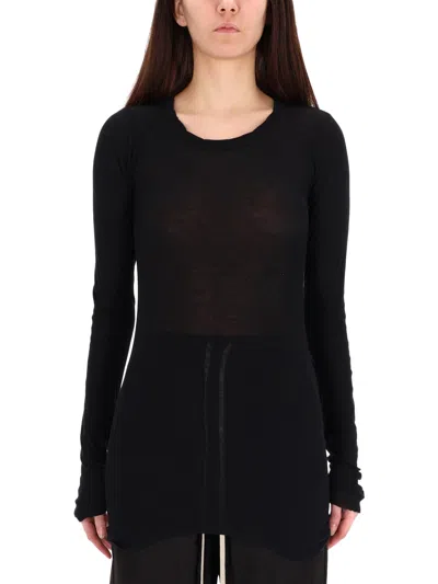 Rick Owens Long-sleeved T-shirt In Black