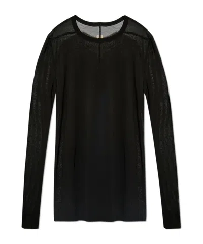 Rick Owens Long-sleeved T-shirt In Black
