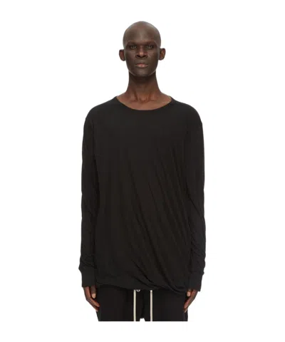 Rick Owens Long-sleeved T-shirt In Black