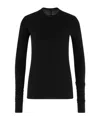 Rick Owens Ribbed Long-sleeve Top With Signature Back Stitching In Black