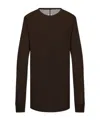 Rick Owens Relaxed Fit Long-sleeved T-shirt In Brown