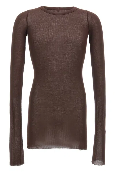 Rick Owens Long-sleeved T-shirt In Brown