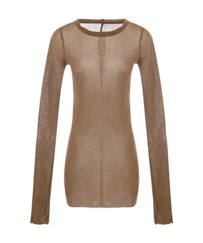 Rick Owens Long-sleeved T-shirt In Brown