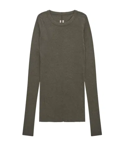 Rick Owens Long-sleeved T-shirt In Green