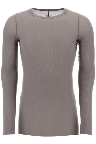 Rick Owens Long-sleeved T-shirt In Grey