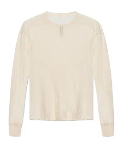 Rick Owens Long-sleeved T-shirt In Nude