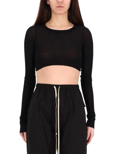 Rick Owens Long-sleeved Top In Black